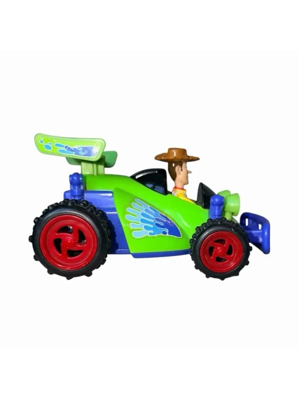 Disney Toy Story 3 Shake N Go Woody RC Race Car Talking Toy Mattel 2009 WORKING